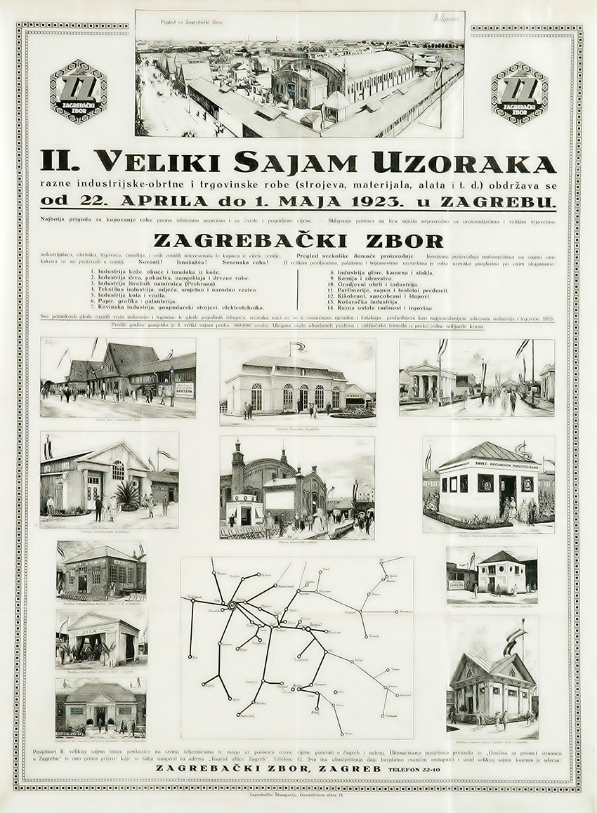 Zagrebački zbor. Plakat 1923. godine